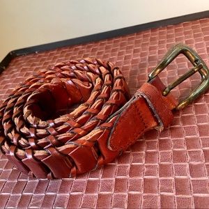 Genuine Leather Braided Belt